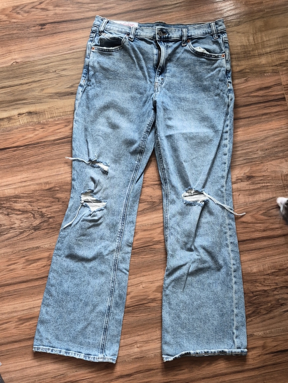 💙 GAP Light Blue Distressed Flare Jeans